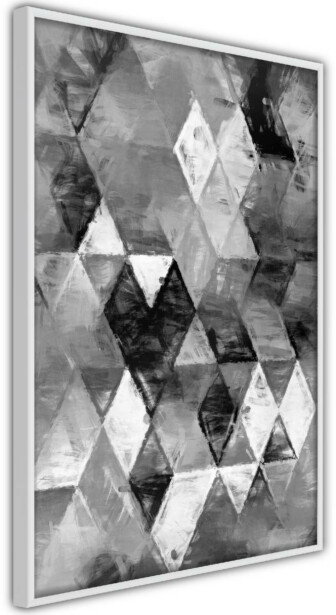 Juliste Artgeist Black and White Diamonds, kehyksillä, eri kokoja