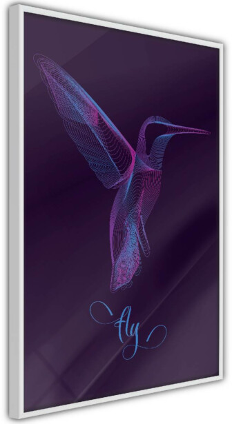 Juliste Artgeist Purple Hummingbird, kehyksillä, eri kokoja
