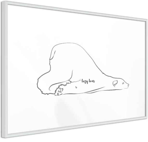 Juliste Artgeist Lazy Bear, kehyksillä, eri kokoja