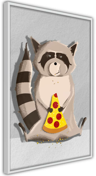 Juliste Artgeist Gourmand Raccoon, kehyksillä, eri kokoja