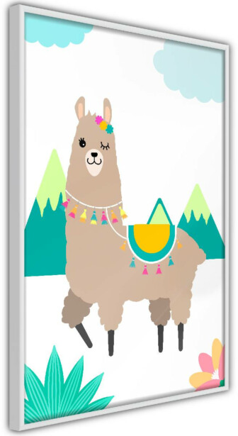 Juliste Artgeist Unusual Lama, kehyksillä, eri kokoja