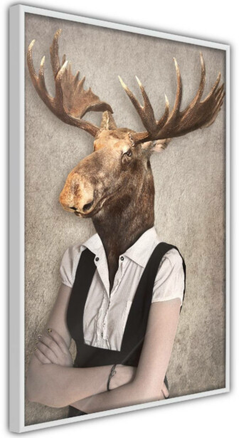 Juliste Artgeist Brainy Moose, kehyksillä, eri kokoja