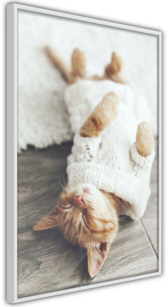 Juliste Artgeist Lazy Cat, kehyksillä, eri kokoja