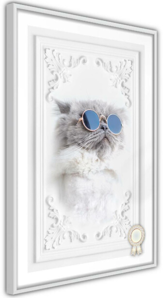 Juliste Artgeist Cat with Glasses, kehyksillä, eri kokoja