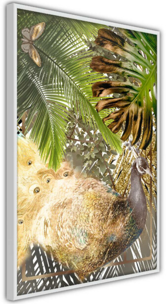 Juliste Artgeist Golden Peacock, kehyksillä, eri kokoja