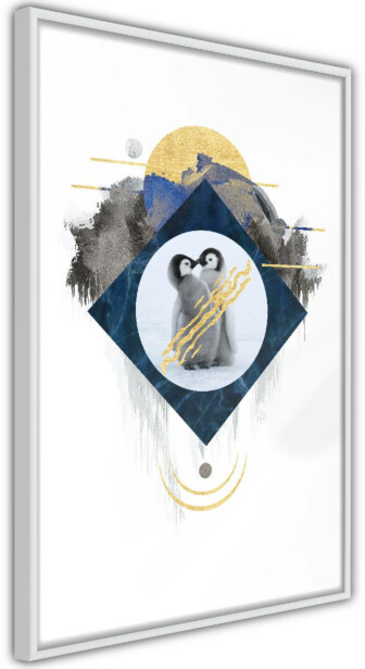 Juliste Artgeist Penguin Couple, kehyksillä, eri kokoja
