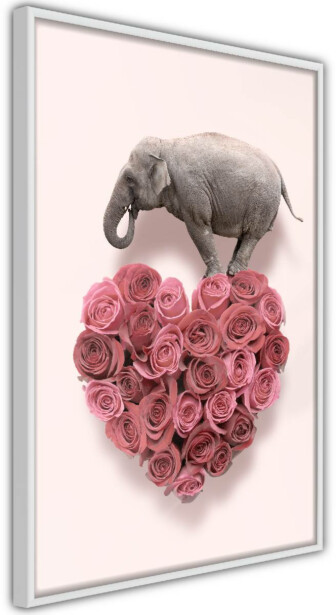 Juliste Artgeist Enamored Elephant, kehyksillä, eri kokoja
