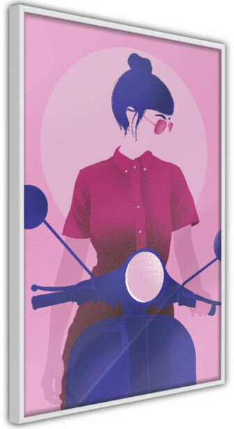 Juliste Artgeist Girl on Scooter, kehyksillä, eri kokoja