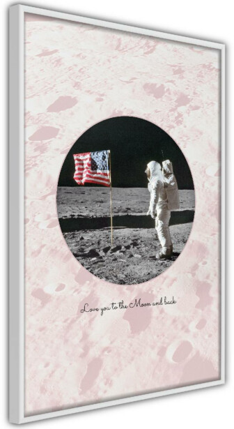 Juliste Artgeist Love You to the Moon and Back, kehyksillä, eri kokoja