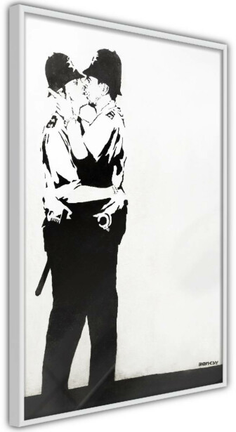 Juliste Artgeist Policemen Kissing, kehyksillä, eri kokoja