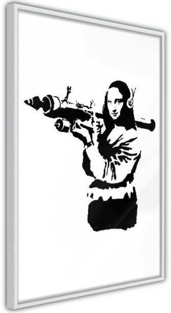 Juliste Artgeist Banksy Mona Lisa with Rocket Launcher, kehyksillä, eri kokoja