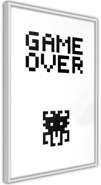 Juliste Artgeist Game Over, kehyksillä, eri kokoja
