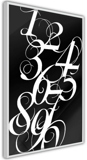 Juliste Artgeist Calligraphy of Numbers, kehyksillä, eri kokoja