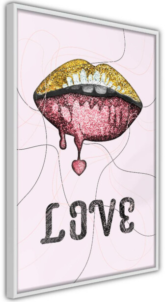 Juliste Artgeist Liquid Lips, kehyksillä, eri kokoja