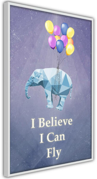 Juliste Artgeist Flying Elephant, kehyksillä, eri kokoja
