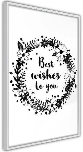 Juliste Artgeist Best Wishes To You, kehyksillä, eri kokoja