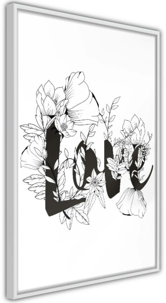Juliste Artgeist Love With Flowers, kehyksillä, eri kokoja