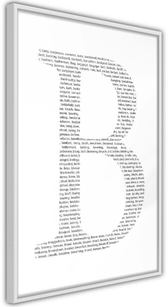 Juliste Artgeist Letter B, kehyksillä, eri kokoja