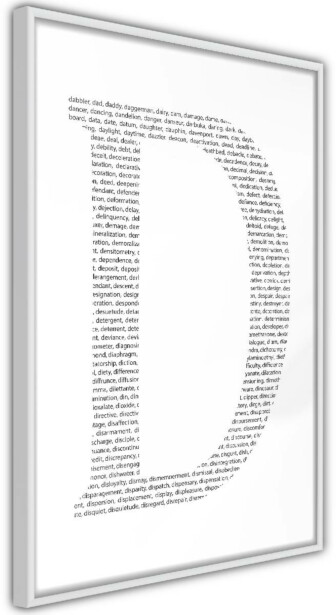 Juliste Artgeist Letter D, kehyksillä, eri kokoja
