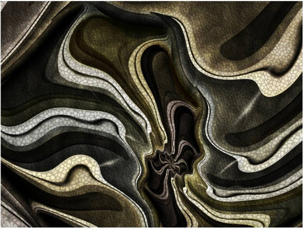 Kuvatapetti Artgeist Green and brown textured fractal, eri kokoja