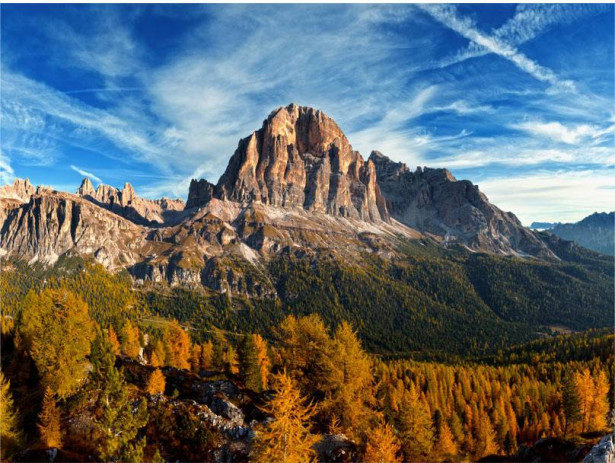 Kuvatapetti Artgeist Panoraamanäkymä Italian Dolomiiteilla, eri kokoja