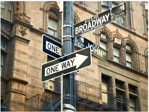 Kuvatapetti Artgeist Kaikki tiet vievät Broadwaylle, eri kokoja