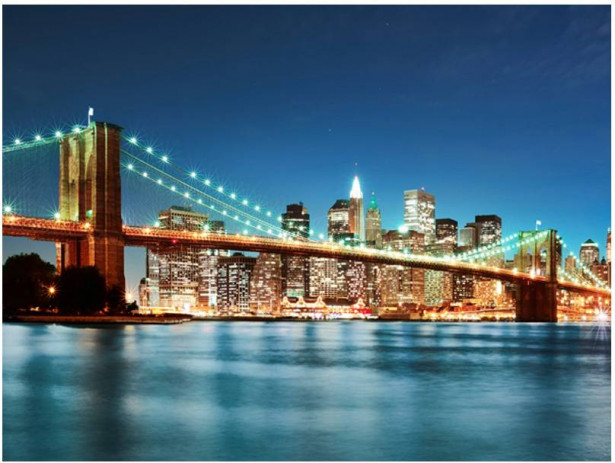 Kuvatapetti Artgeist Sparkling Brooklyn Bridge, eri kokoja