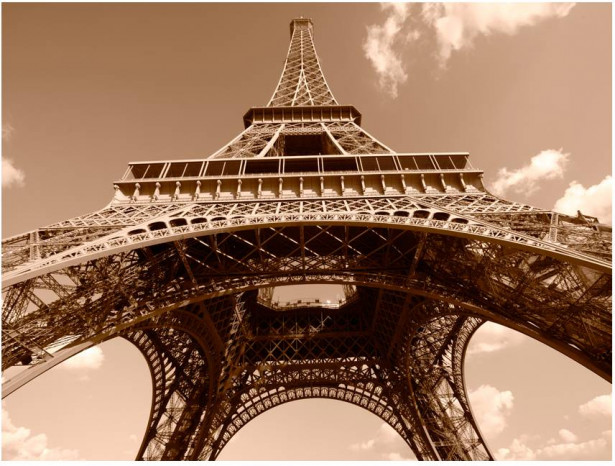 Kuvatapetti Artgeist Eiffel-torni - seepia, eri kokoja