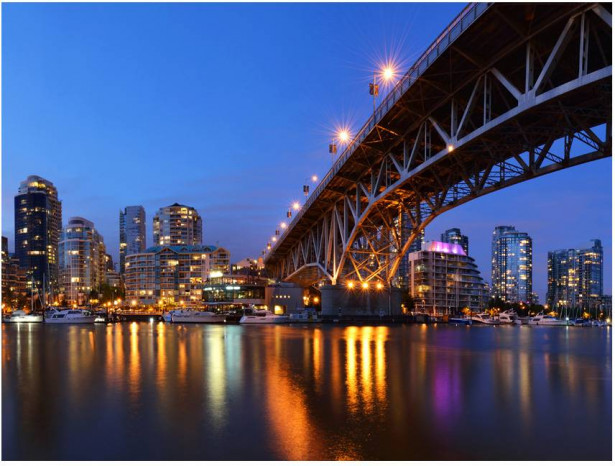 Kuvatapetti Artgeist Granville Bridge - Vancouver, Canada, eri kokoja