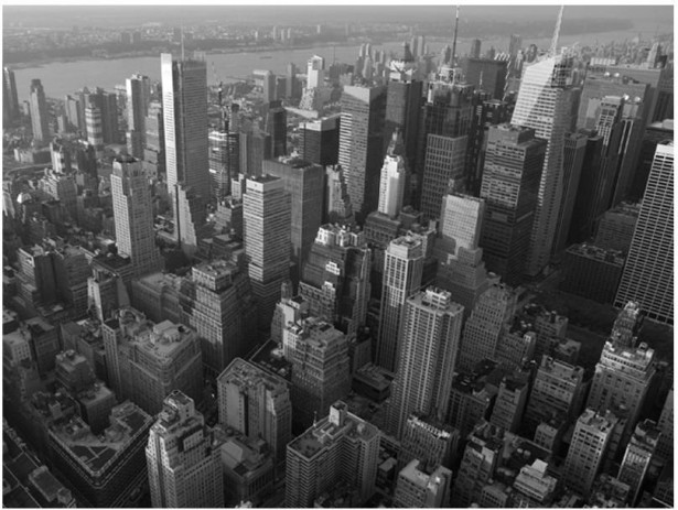 Kuvatapetti Artgeist New York: skyscrapers, bird's eye view, eri kokoja