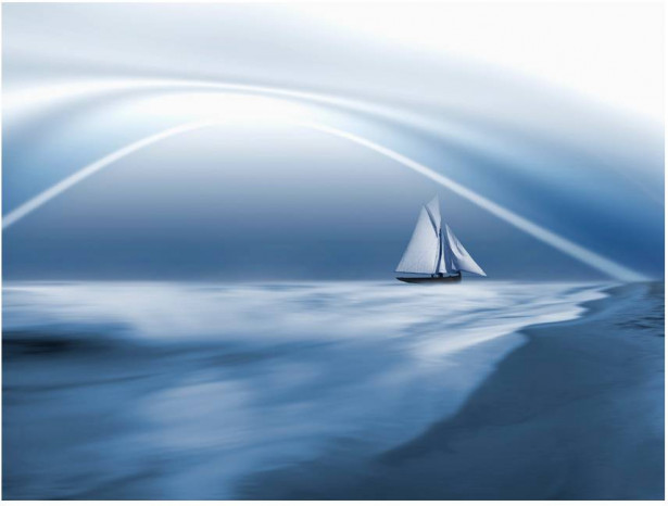Kuvatapetti Artgeist Lonely sail drifting, eri kokoja