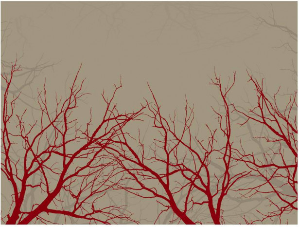Kuvatapetti Artgeist Red-hot branches, eri kokoja