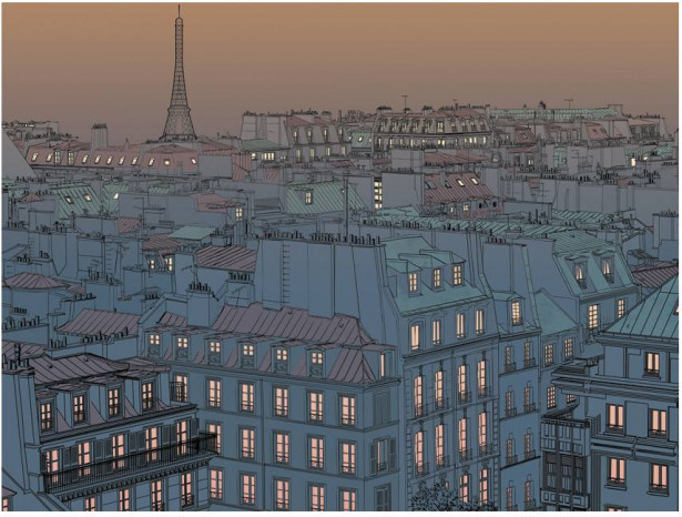 Kuvatapetti Artgeist Hyvää iltaa Pariisi!, eri kokoja