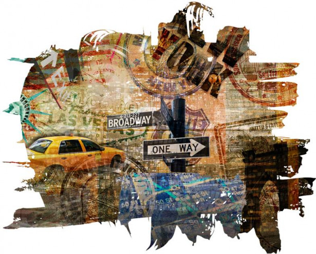 Kuvatapetti Artgeist New York collage, eri kokoja