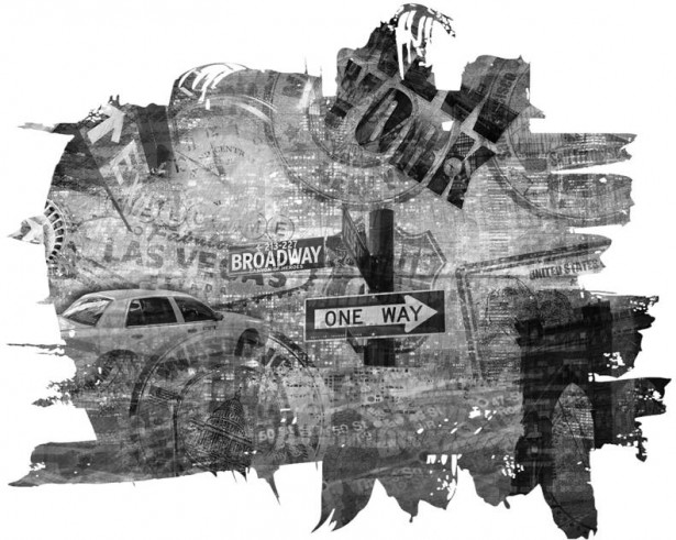 Kuvatapetti Artgeist Black and white New York collage, eri kokoja
