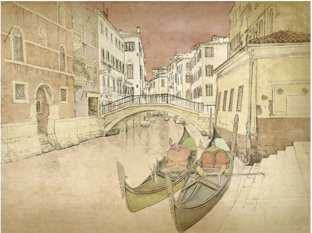 Kuvatapetti Artgeist Gondolas in Venice, eri kokoja