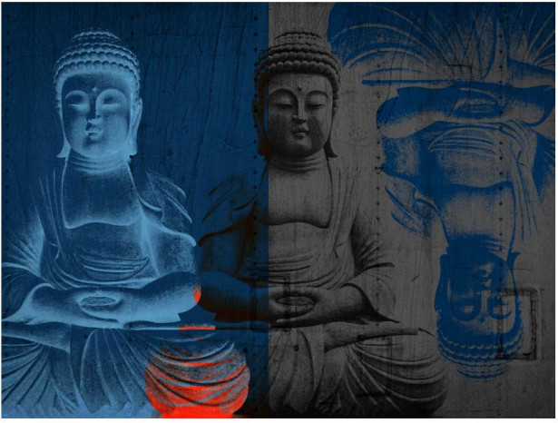 Kuvatapetti Artgeist Kolme Buddhaa, eri kokoja