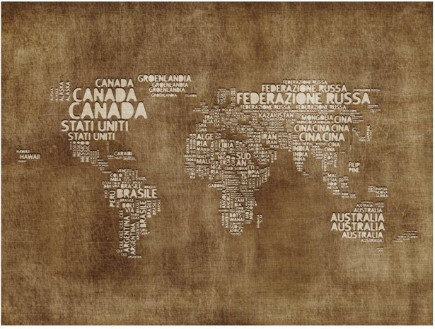 Kuvatapetti Artgeist Antiikkinen kartta italiaksi, eri kokoja