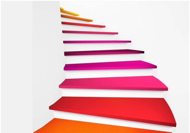 Kuvatapetti Artgeist Colorful stairs, eri kokoja