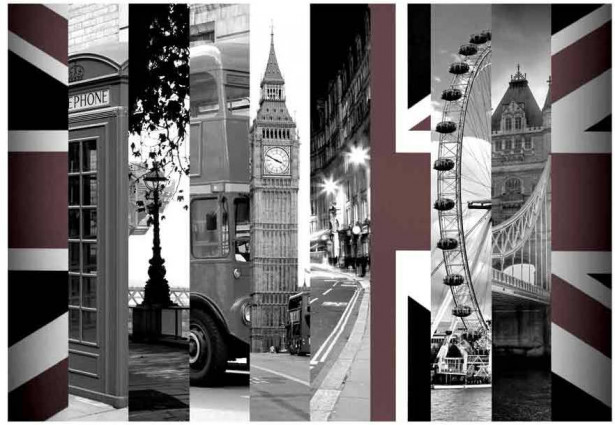 Kuvatapetti Artgeist London symbols, eri kokoja