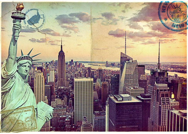 Kuvatapetti Artgeist Postcard from New York, eri kokoja