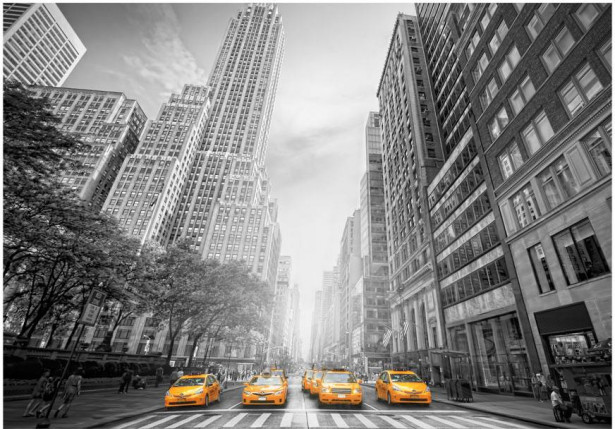 Kuvatapetti Artgeist New York - yellow taxis, eri kokoja