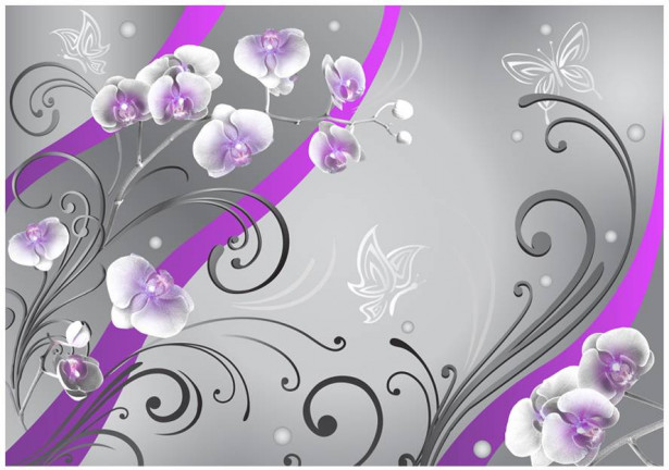 Kuvatapetti Artgeist Purple orchids - variation, eri kokoja