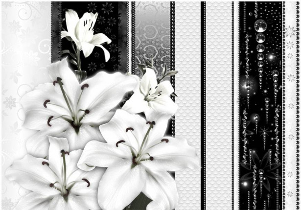 Kuvatapetti Artgeist Crying lilies in white, eri kokoja