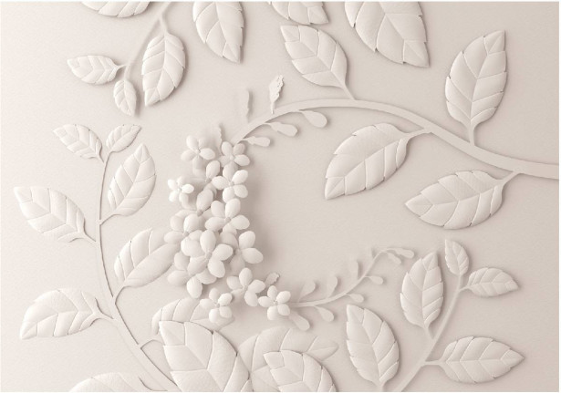 Kuvatapetti Artgeist Paper Flowers Cream, eri kokoja