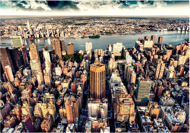 Kuvatapetti Artgeist Bird's Eye View of New York, eri kokoja
