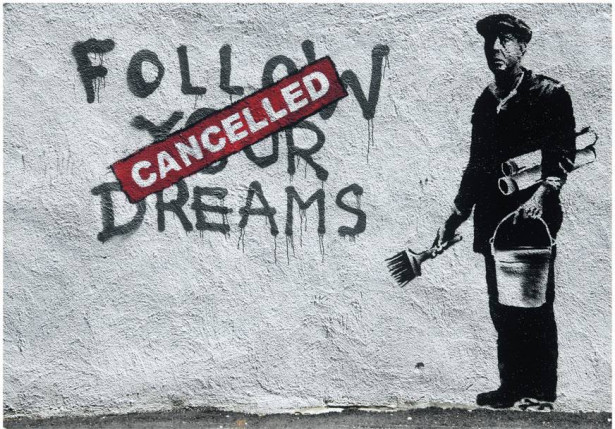 Kuvatapetti Artgeist Dreams Cancelled by Banksy, eri kokoja