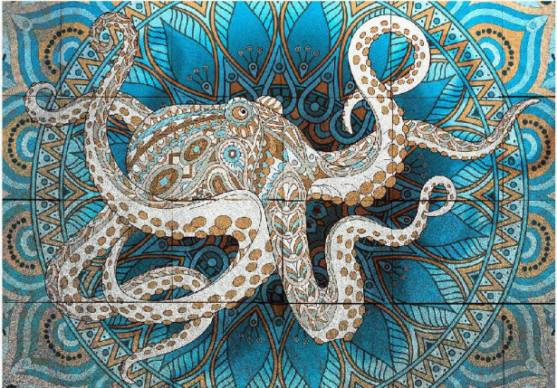 Kuvatapetti Artgeist Zen Octopus, eri kokoja