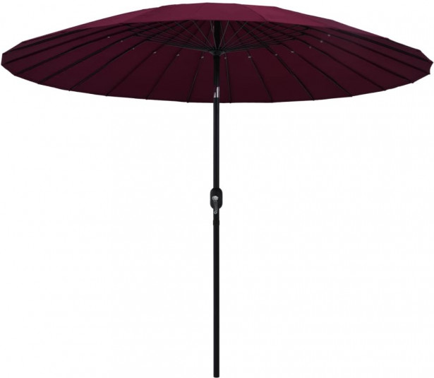 Aurinkovarjo alumiinitanko 270 cm viininpunainen_1