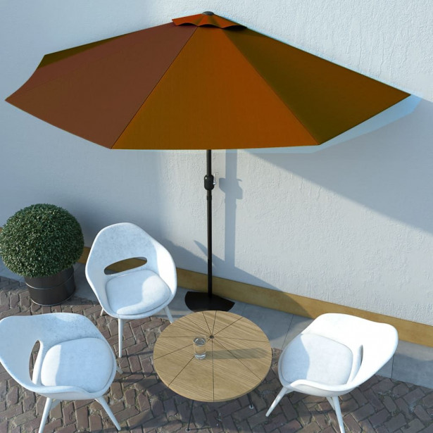 Aurinkovarjo alumiinitanko terrakotta 300x150x253 cm_1